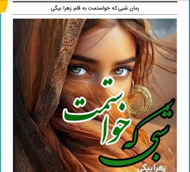 رمان شبی که خواستمت زهرا بیگی